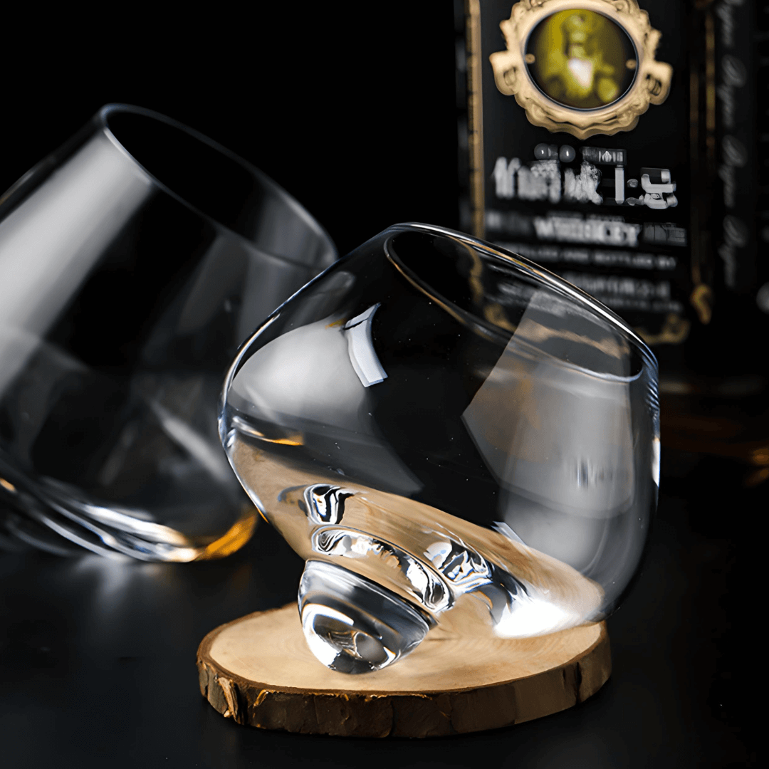 Kami Rotating Crystal Whisky Glass - TsukiGlass