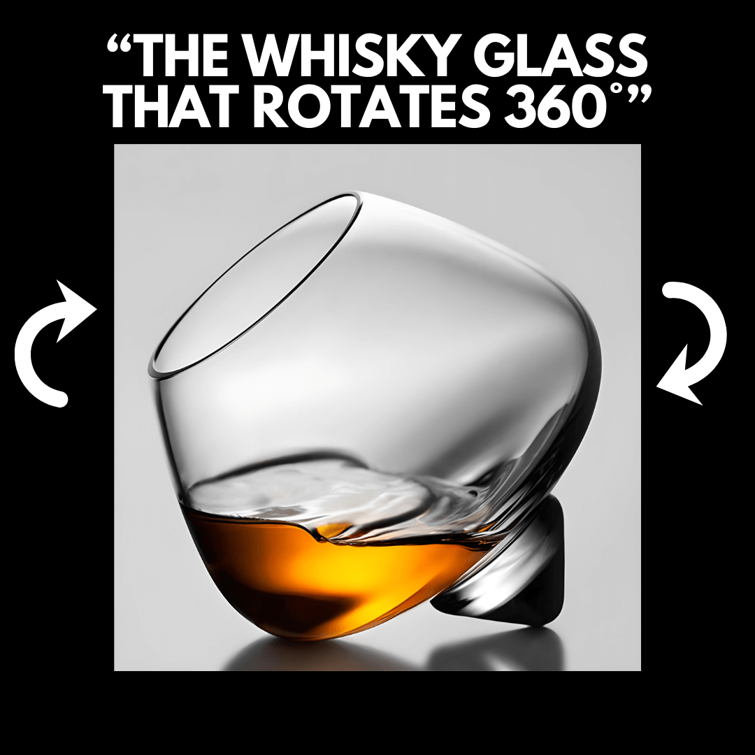 Kami Rotating Crystal Whisky Glass - TsukiGlass