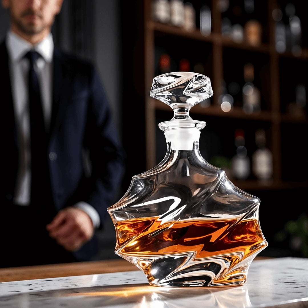 Storm Japanese Crystal Whisky Decanter - TsukiGlass