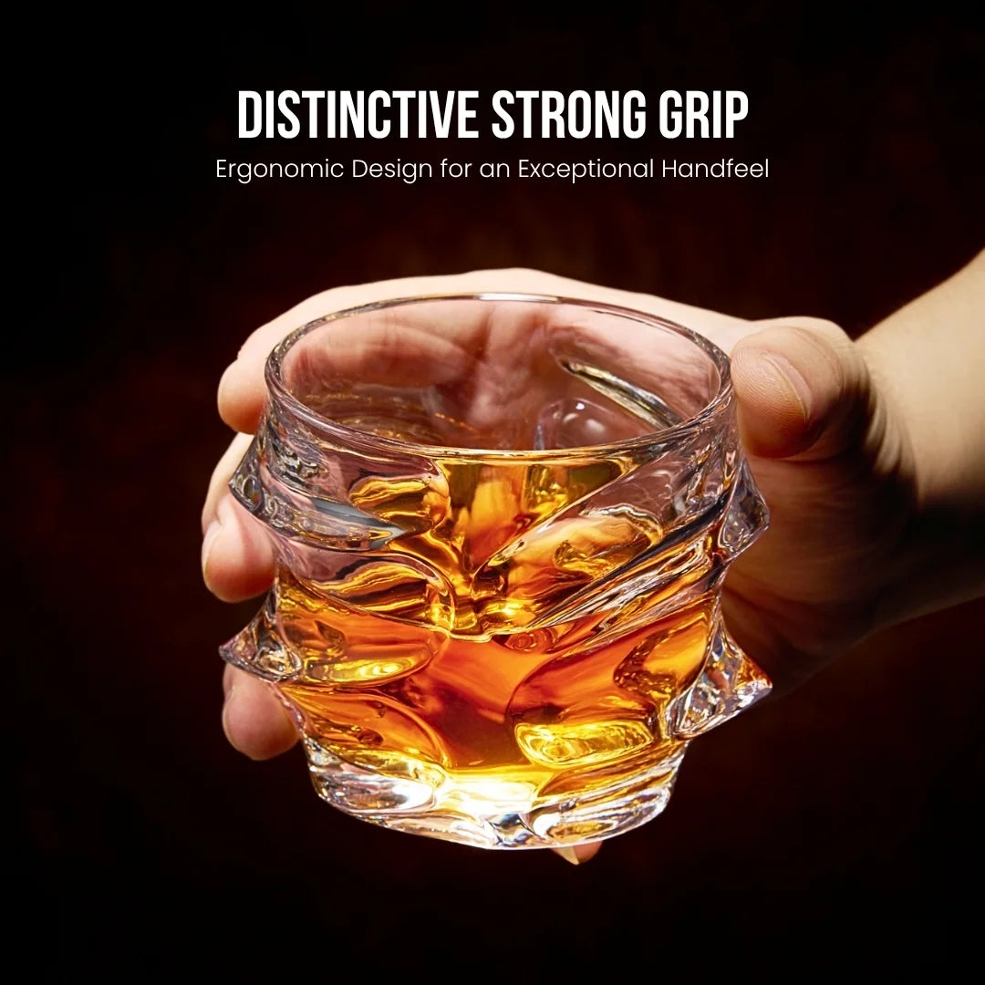 Storm Japanese Crystal Whisky Glass - TsukiGlass