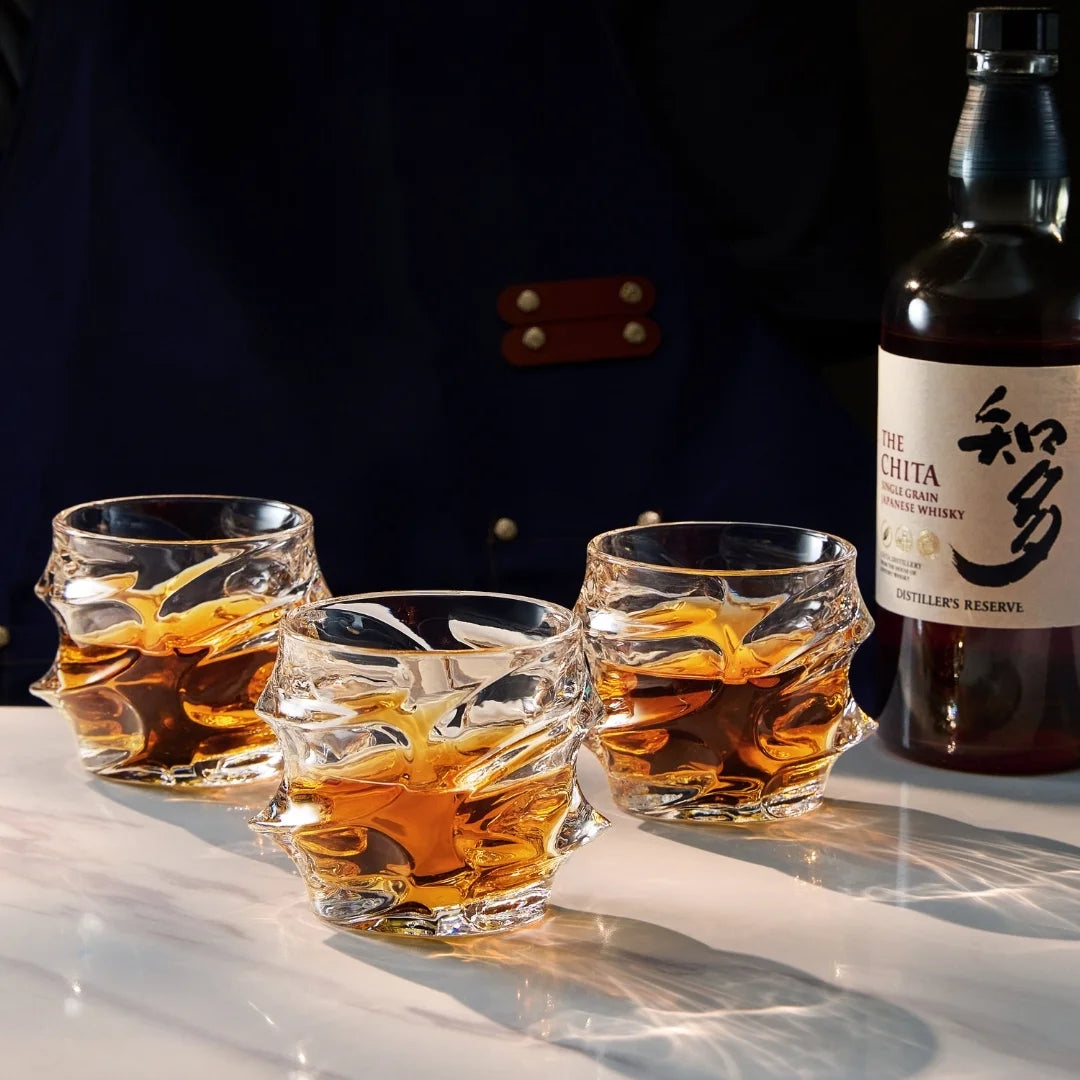 Storm Japanese Crystal Whisky Glass - TsukiGlass