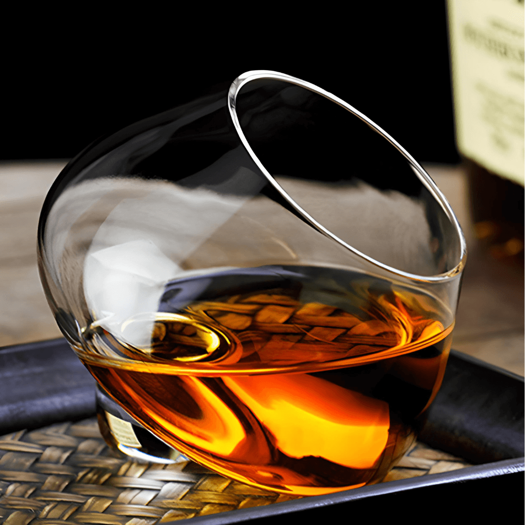 Kami Rotating Crystal Whisky Glass - TsukiGlass