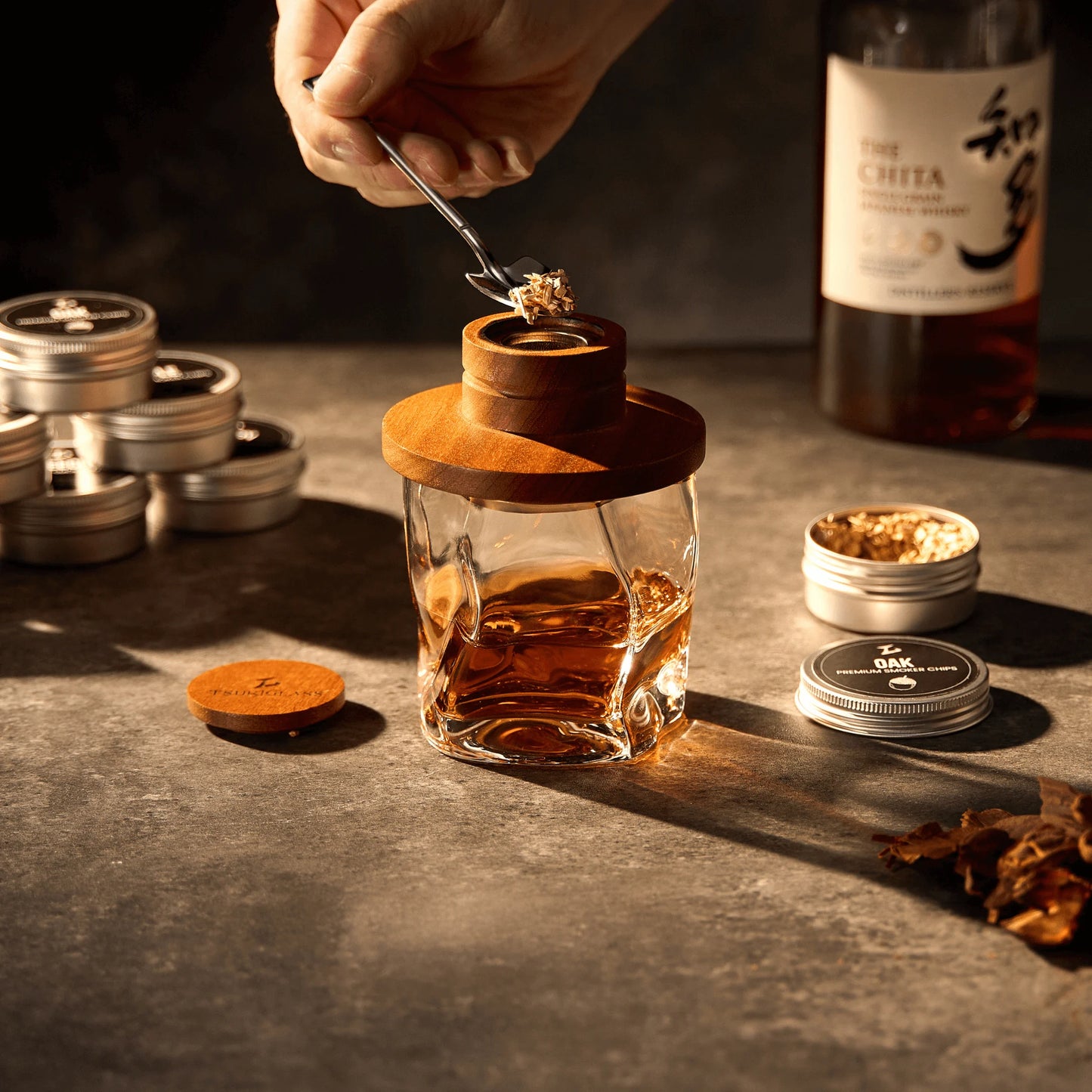 Tsuki Smoker Kit For Whisky & Cocktails (With Torch)