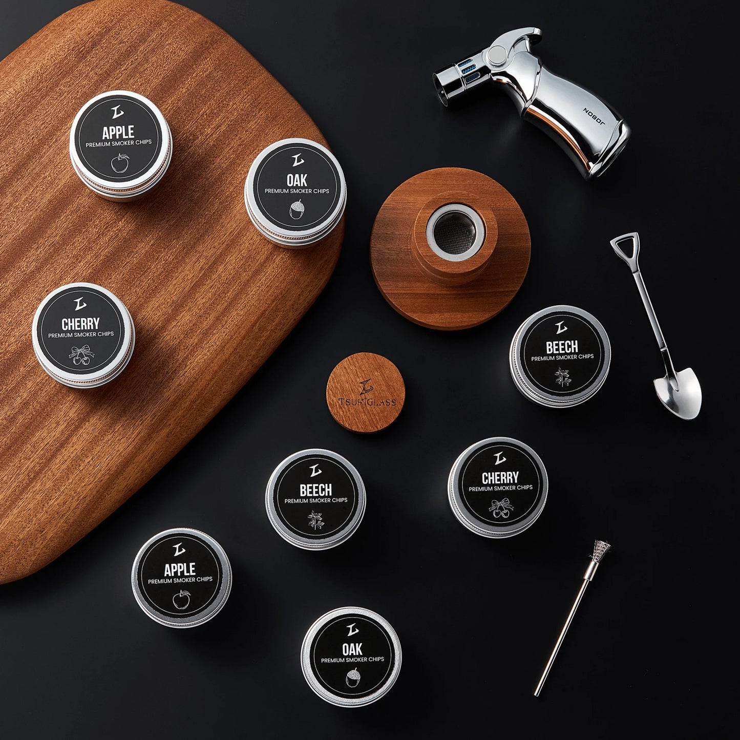 Tsuki Smoker Kit For Whisky & Cocktails (With Torch)