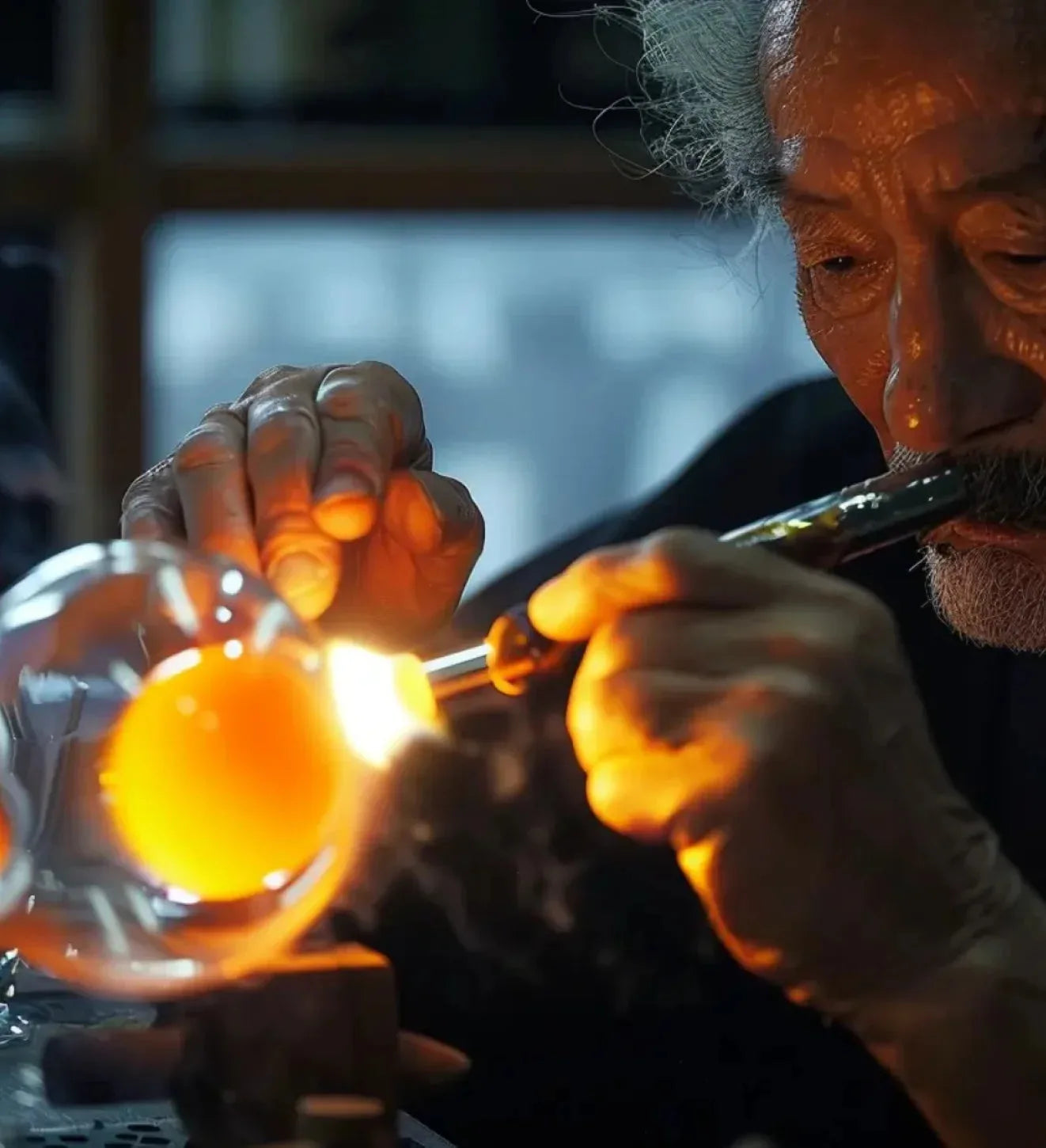Authentic Japanese whisky glass craftsmanship