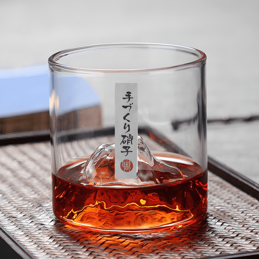 Mount Fuji Japanese Crystal Whisky Glass - TsukiGlass