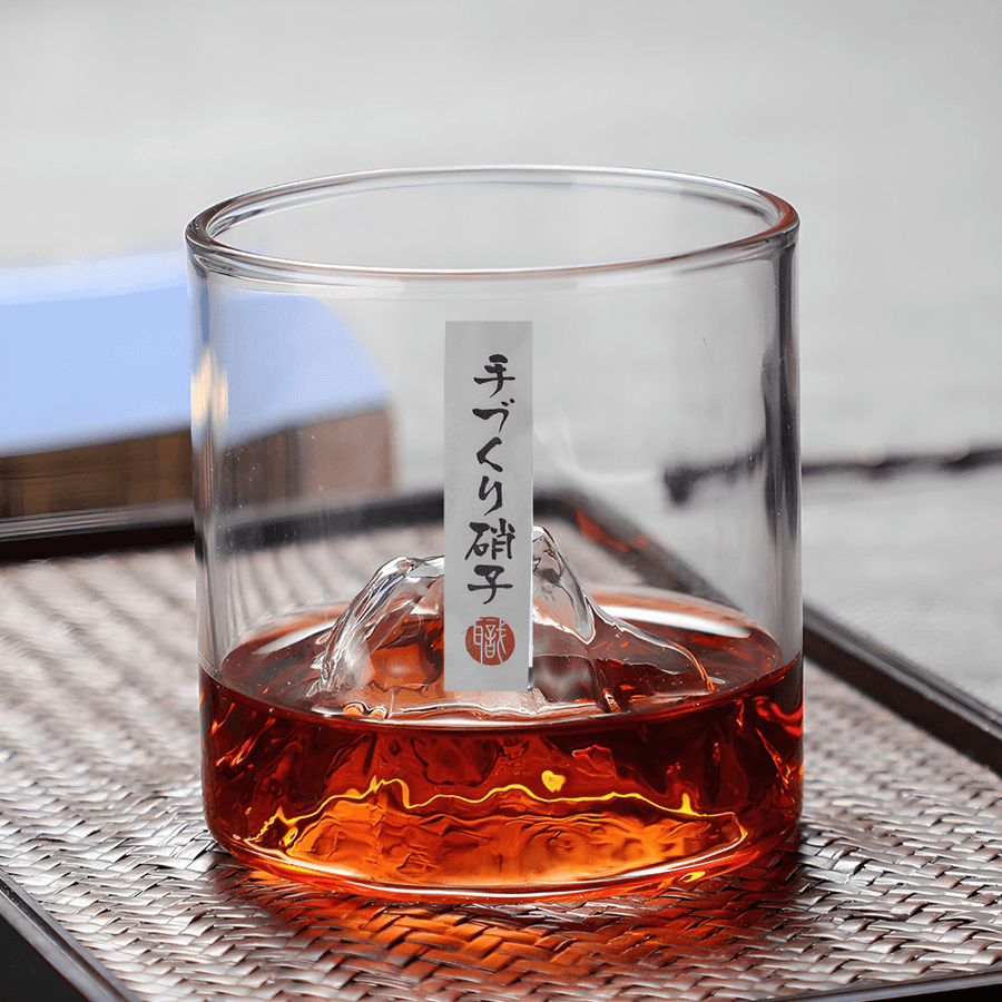 Mount Fuji Japanese Crystal Whisky Glass - TsukiGlass