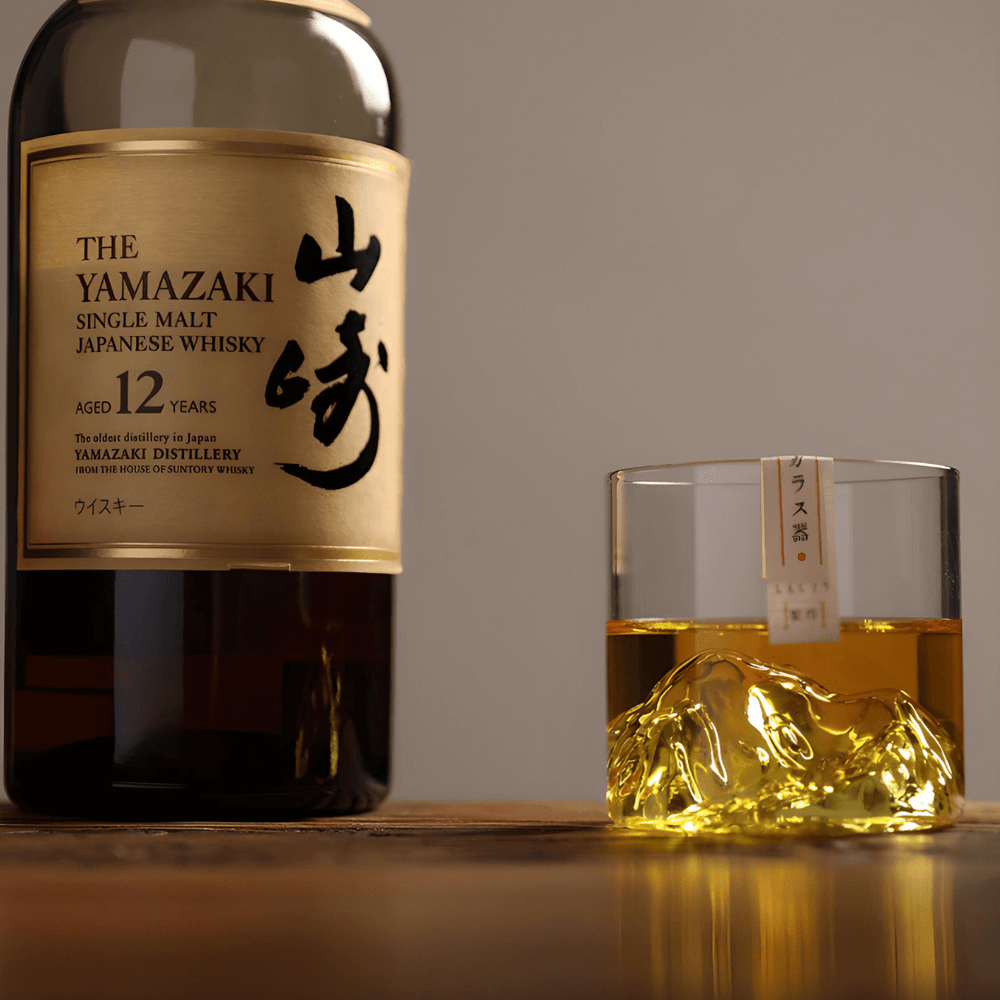 Mount Fuji Japanese Crystal Whisky Glass - TsukiGlass