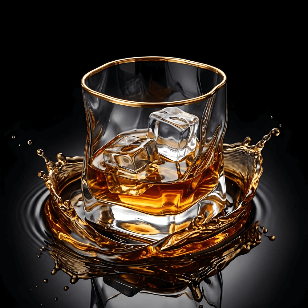 Gold Hoshi Japanese Crystal Whisky Glass - TsukiGlass