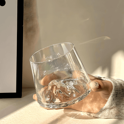 Kyu Mount Fuji Japanese Crystal Whisky Glass - TsukiGlass