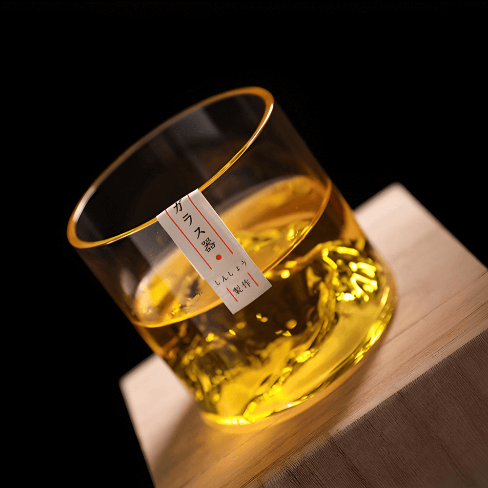 Mount Fuji Japanese Crystal Whisky Glass - TsukiGlass