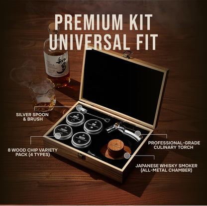 Tsuki Smoker Kit For Whisky & Cocktails (With Torch) - TsukiGlass