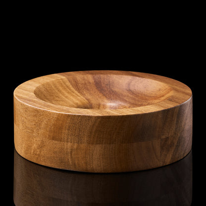 Kami Rotating Crystal Wine Glass & Wooden Coaster