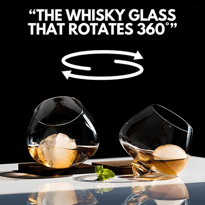 Kami Rotating Crystal Whisky Glass