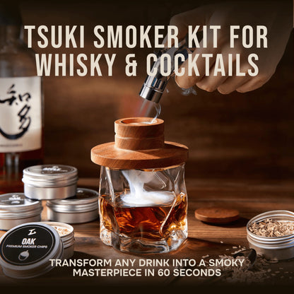 Tsuki Smoker Kit For Whisky & Cocktail (With a Torch) - TsukiGlass