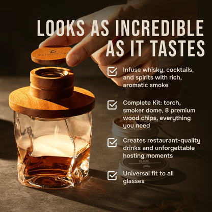 Tsuki Smoker Kit For Whisky & Cocktail (With a Torch) - TsukiGlass