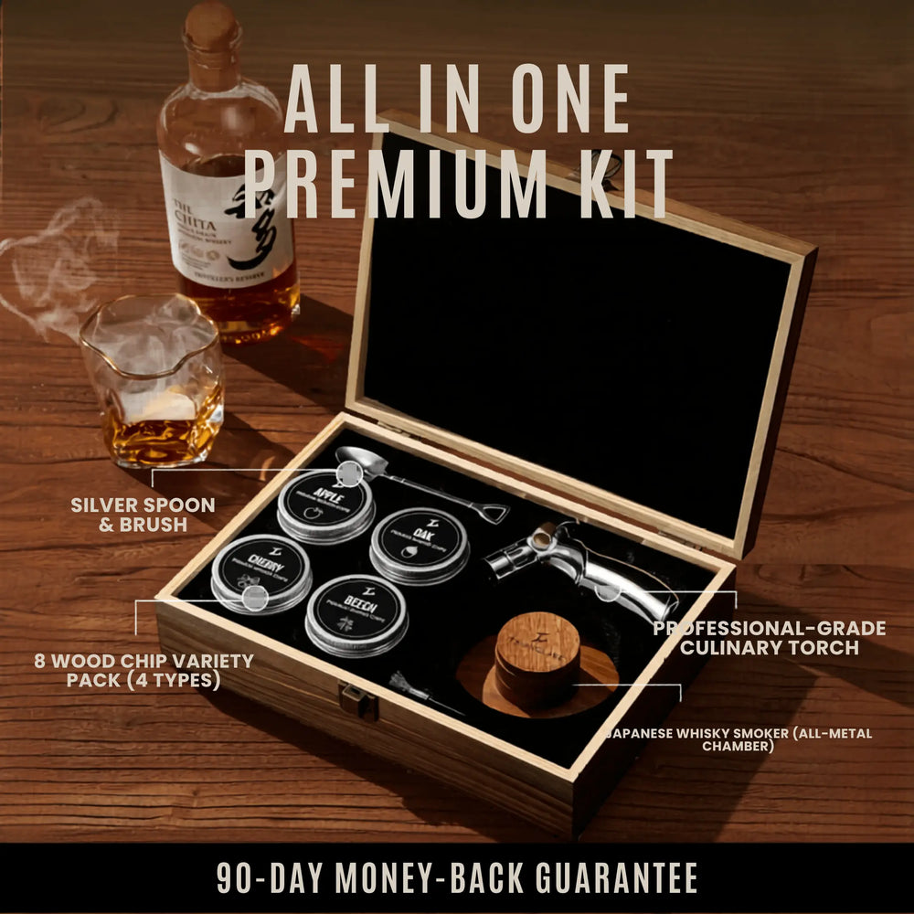 Tsuki Smoker Kit For Whisky & Cocktail (With a Torch) - TsukiGlass