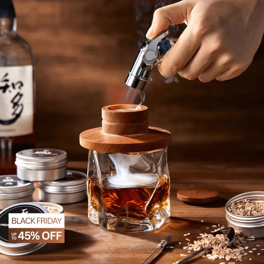 Tsuki Smoker Kit For Whisky & Cocktails (With Torch)