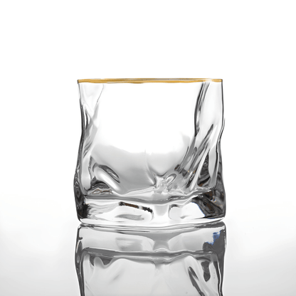 Gold Hoshi Japanese Crystal Whisky Glass - TsukiGlass