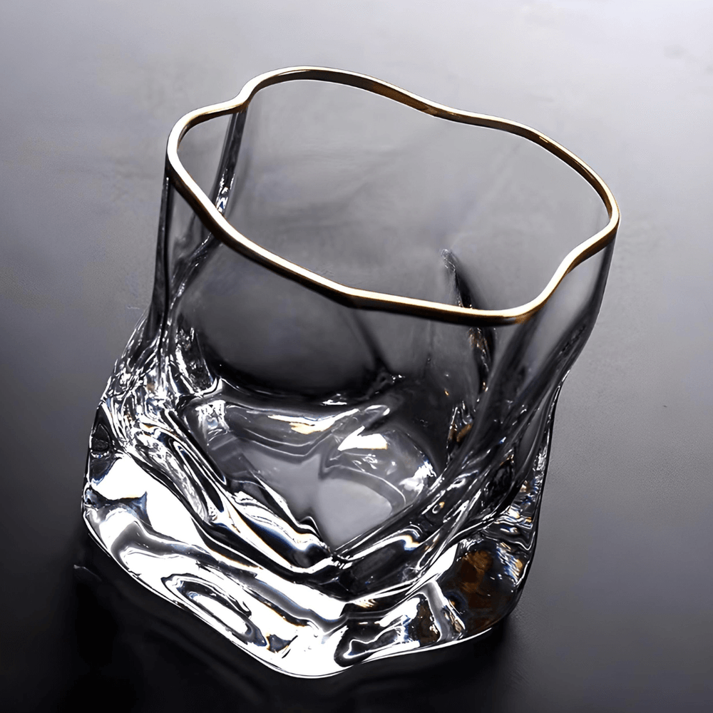 Gold Hoshi Japanese Crystal Whisky Glass - TsukiGlass