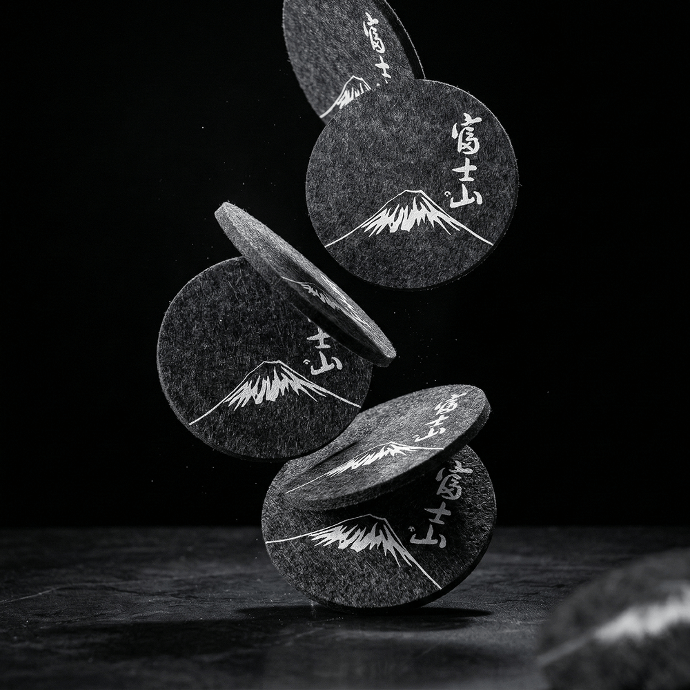 Mount Fuji TsukiGlass Original Coaster - TsukiGlass