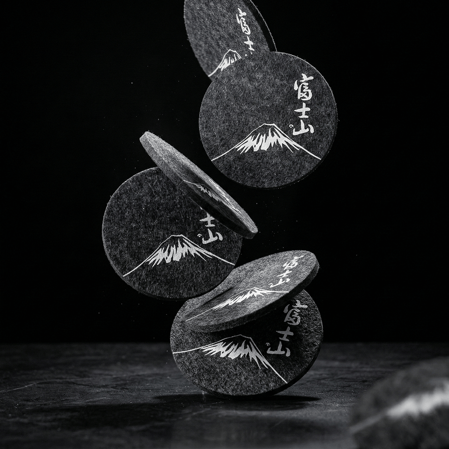 Mount Fuji TsukiGlass Original Coaster - TsukiGlass