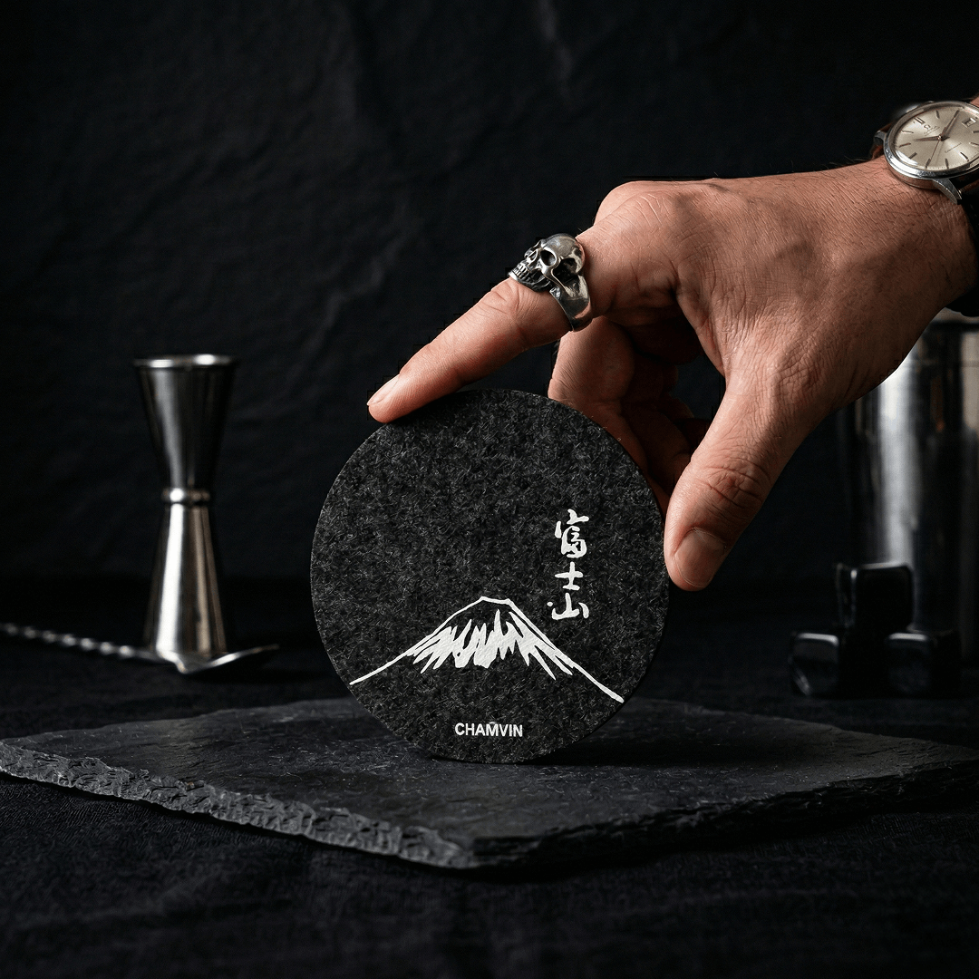 Mount Fuji TsukiGlass Original Coaster - TsukiGlass