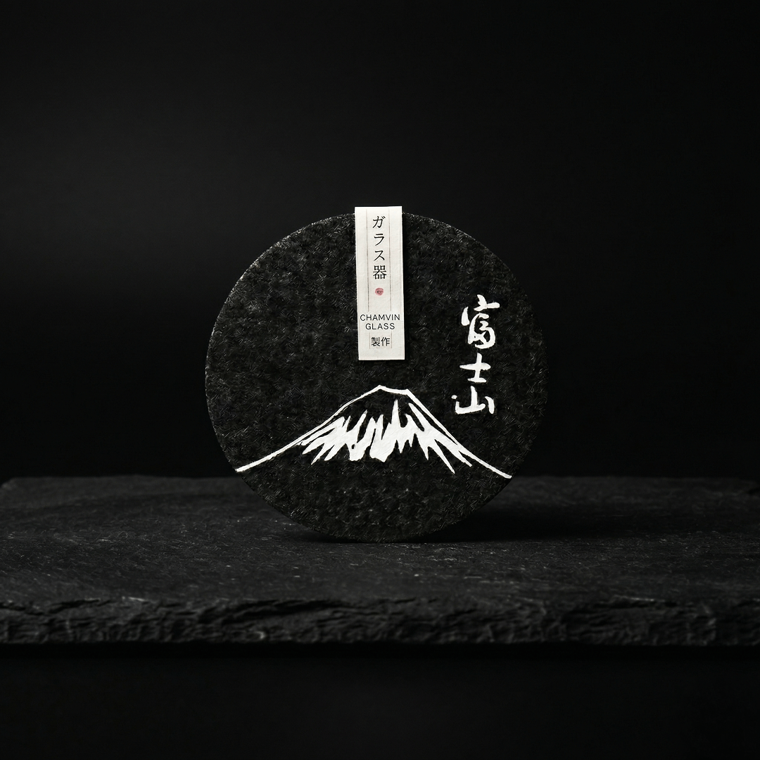 Mount Fuji TsukiGlass Original Coaster - TsukiGlass