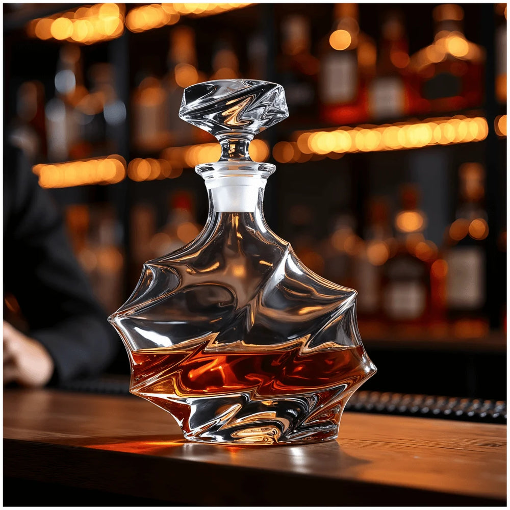 Storm Japanese Crystal Whisky Decanter - TsukiGlass
