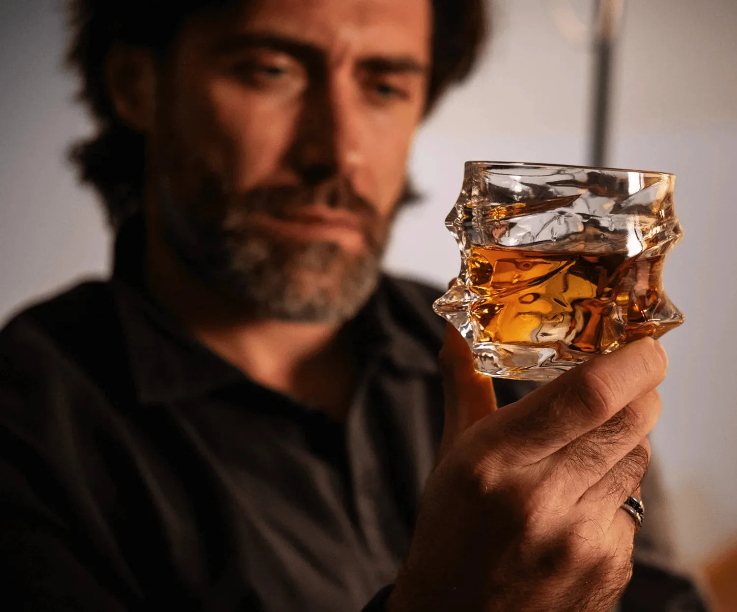 Storm whisky glass held in hand